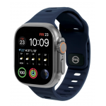 Mobile Origin Λουράκι Σιλικόνης για Apple Watch series 49mm/45mm/44mm/42mm - NAVY ΜΠΛΕ - AWS-01-NBL